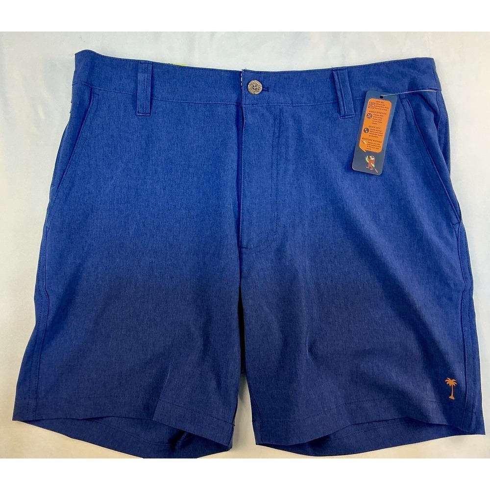 Margaritaville Men's Performance Shorts 32W x 7L Twilight Blue NWT Quick Dry UPF